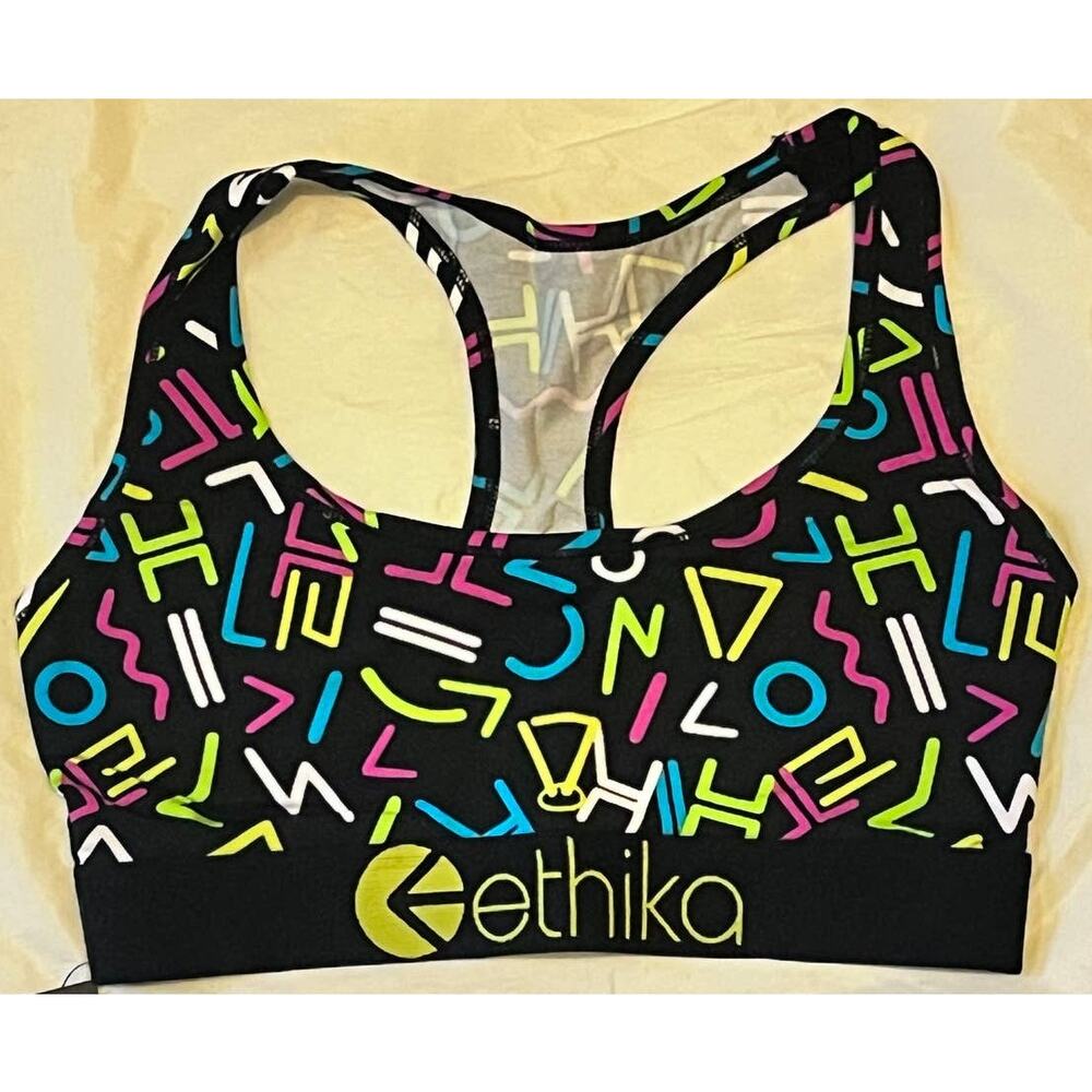ETHIKA GIRLS JR S - BRA | Sport Bra Jr Size L (10/12) | 90's Retro | NEW